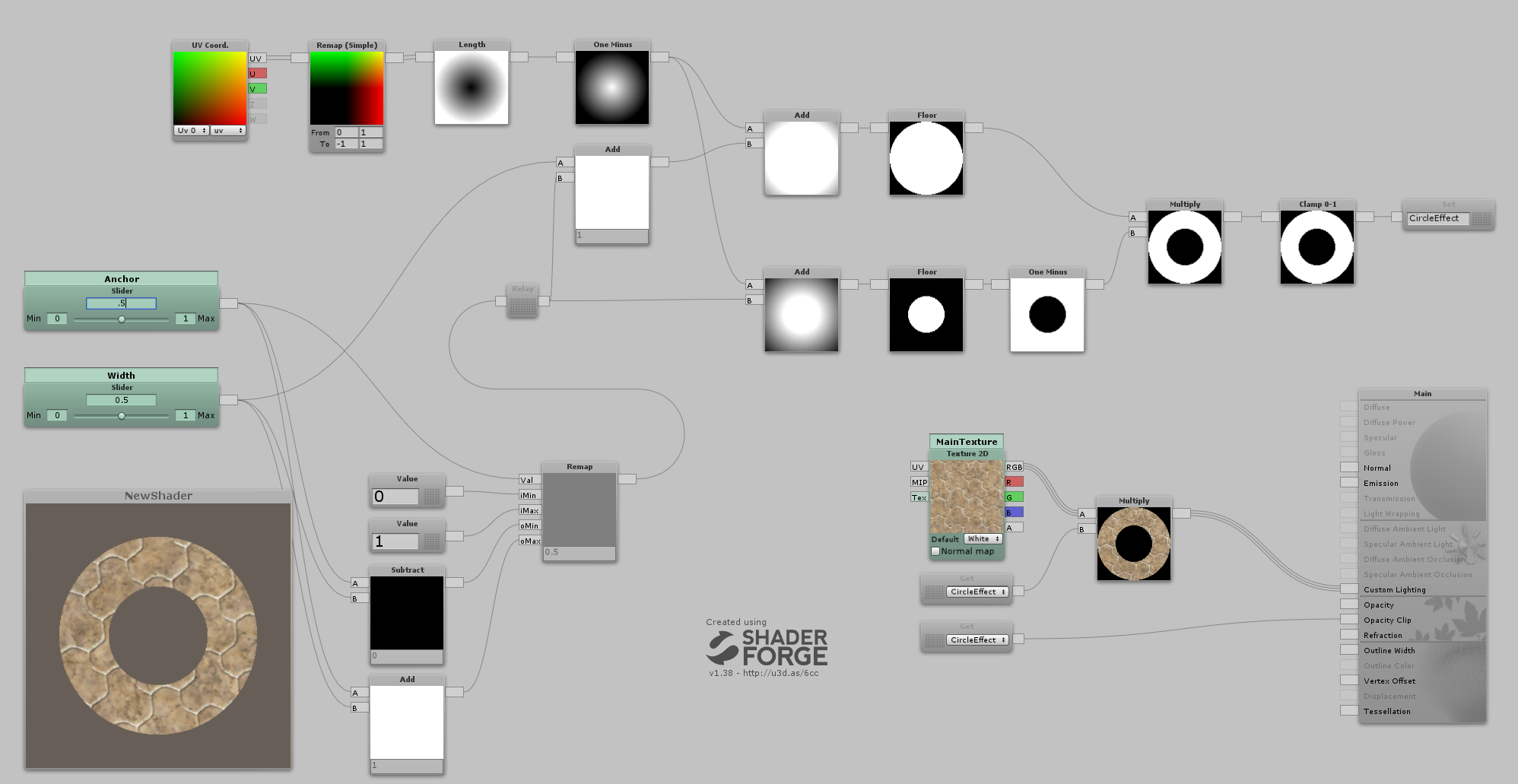 Circle Clip shader